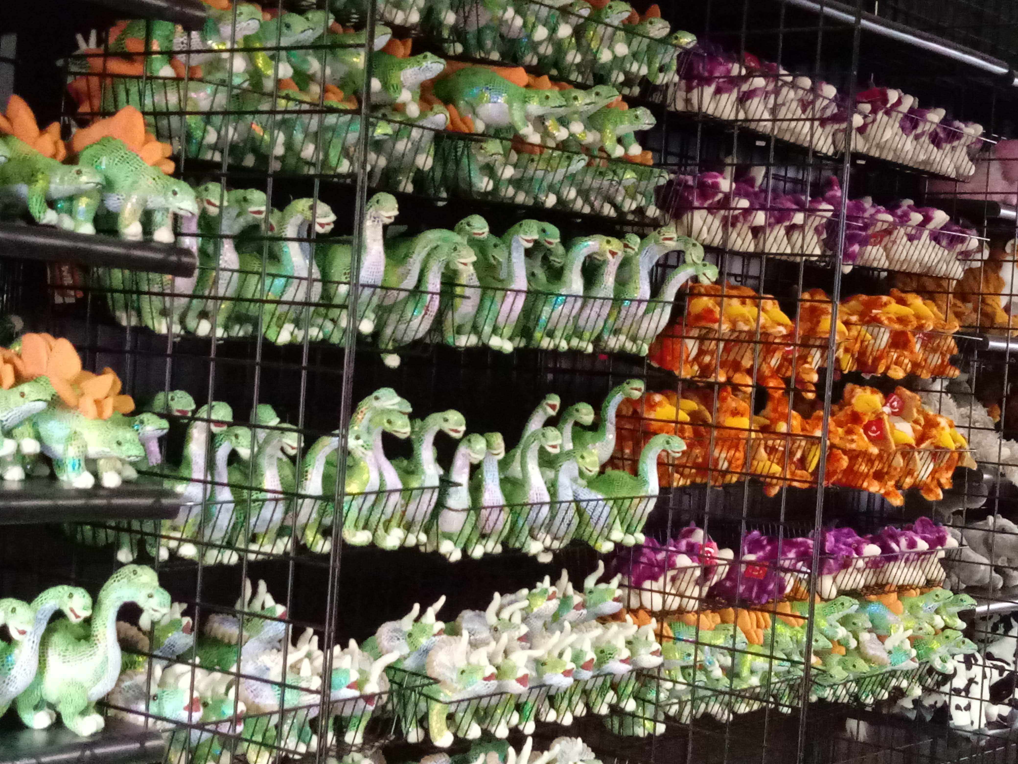 Plush dinosaurs
